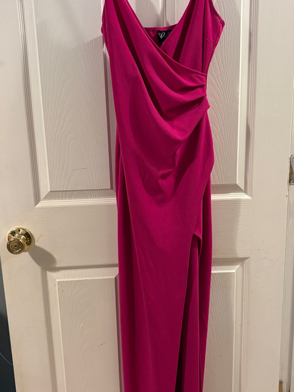 Windsor Hot Pink Draped Maxi Dress